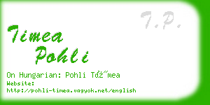 timea pohli business card